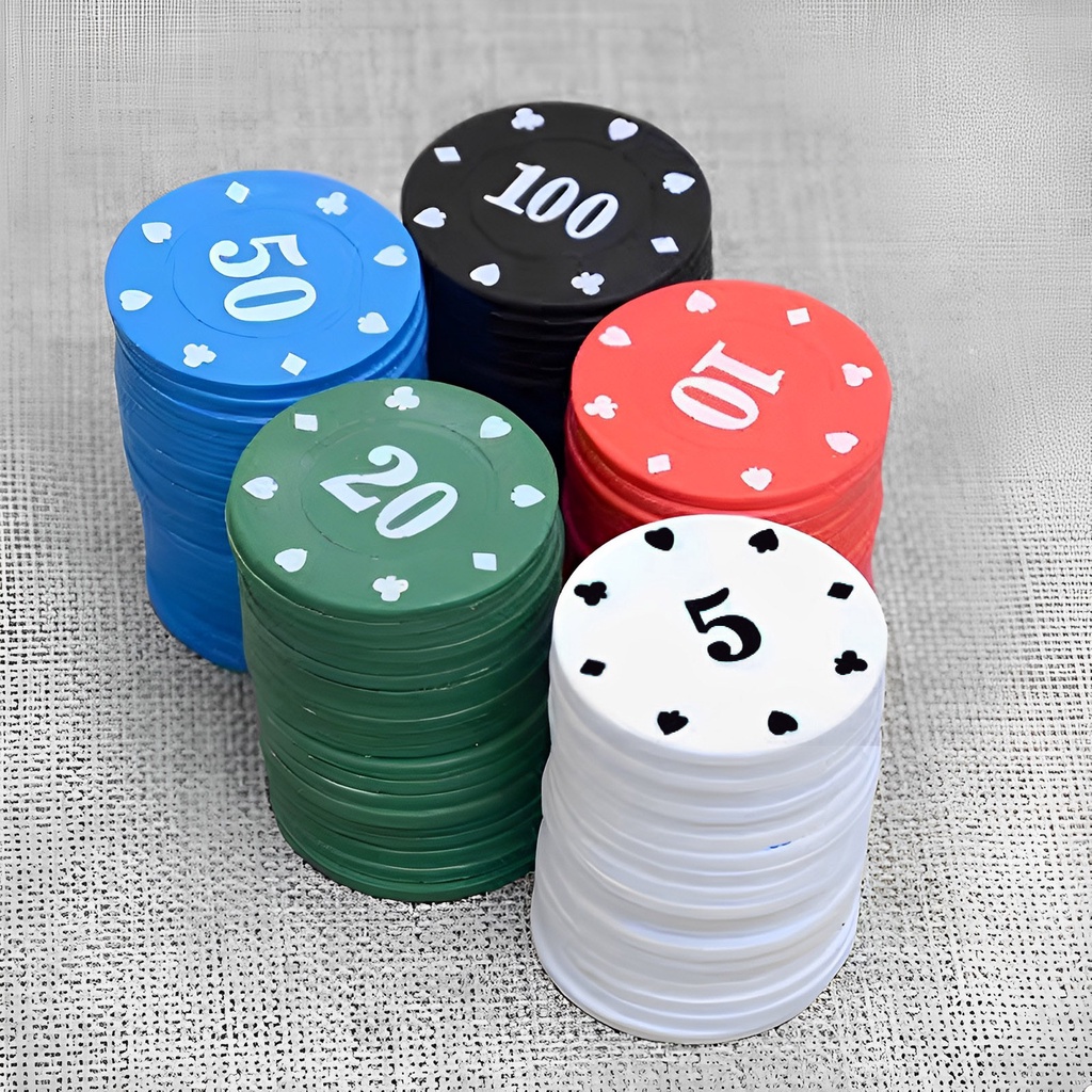 20PCS Poker Chips 5 Styles PVC Texas Holdem Poker For Housewarming