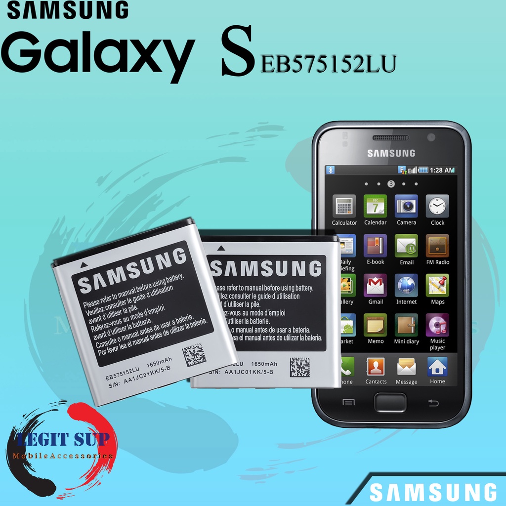 Samsung Galaxy S1 Battery I9000 I589 I8250 Model Eb575152vu 1650mah Shopee Philippines 7827