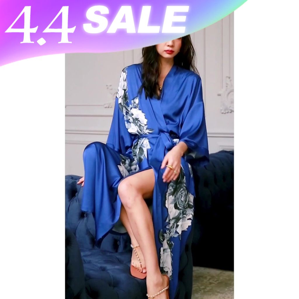 Carefully selected shop 2023 new satin chiffon pajamas summer large ...