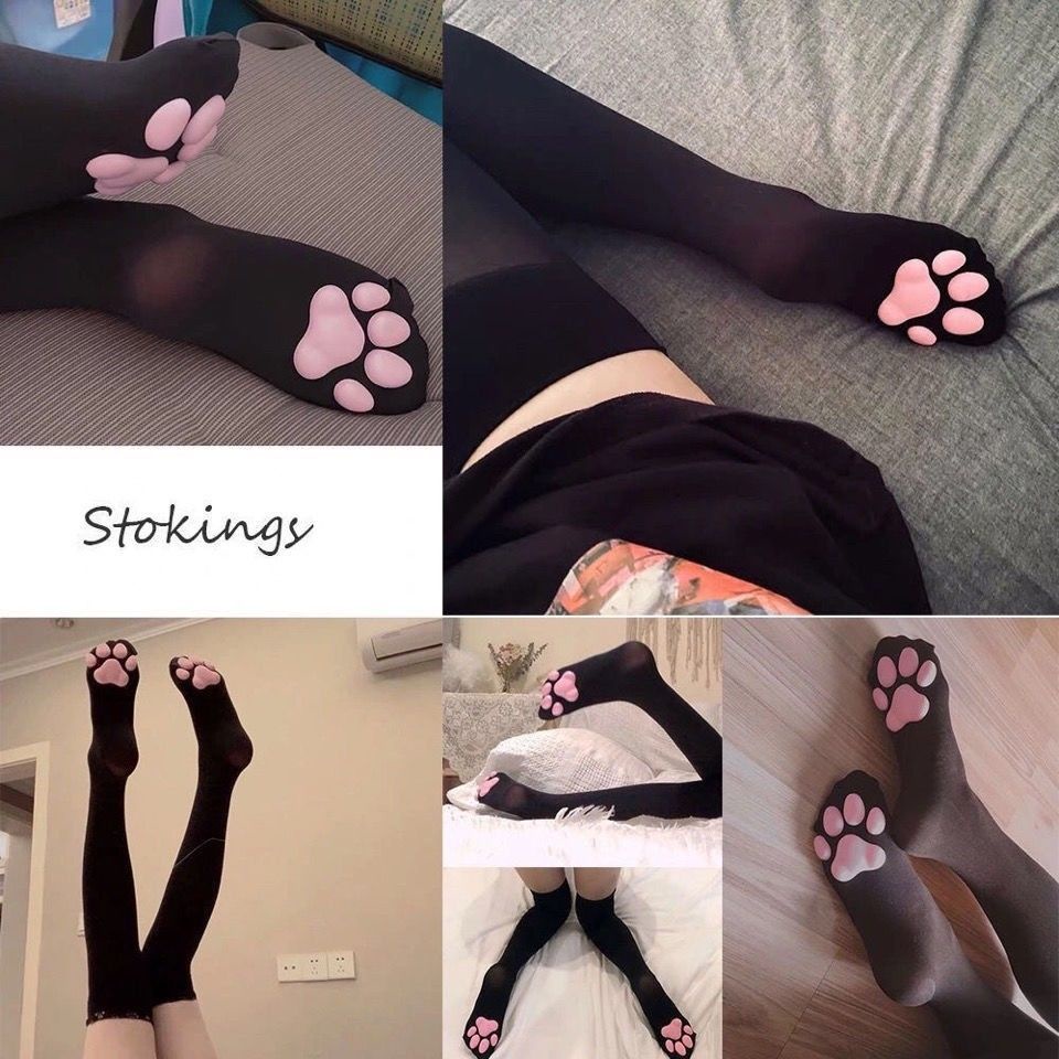 Gothic Lolita Thigh High Socks Women Harajuku Stockings Female Lingerie ...