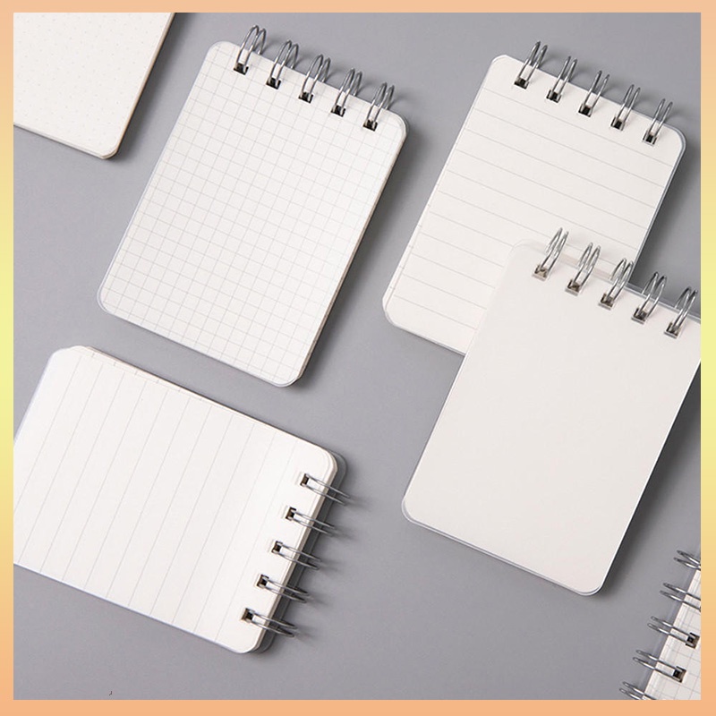 80 Page Spiral Mini Memo Pad Book Coil Notebook Word Line Blank Grid ...