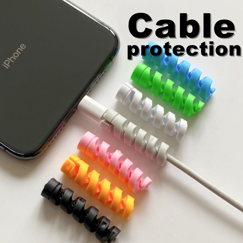 Universal Cable Protector Spiral Silicone Data Cable Protector Sleeve