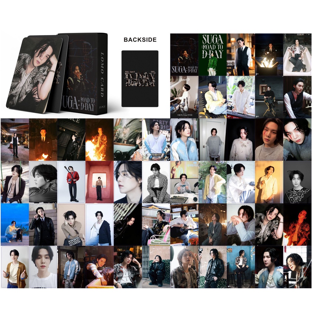 55pcs/box SUGA Album Road To D-Day Photocards BT-S Lomo Cards Member ...