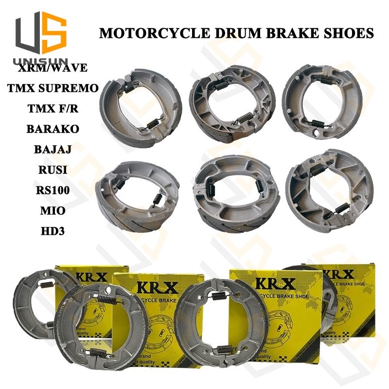 Unisun 1Pcs High Quality Drum Brake Shoes Motorcycle Brake System