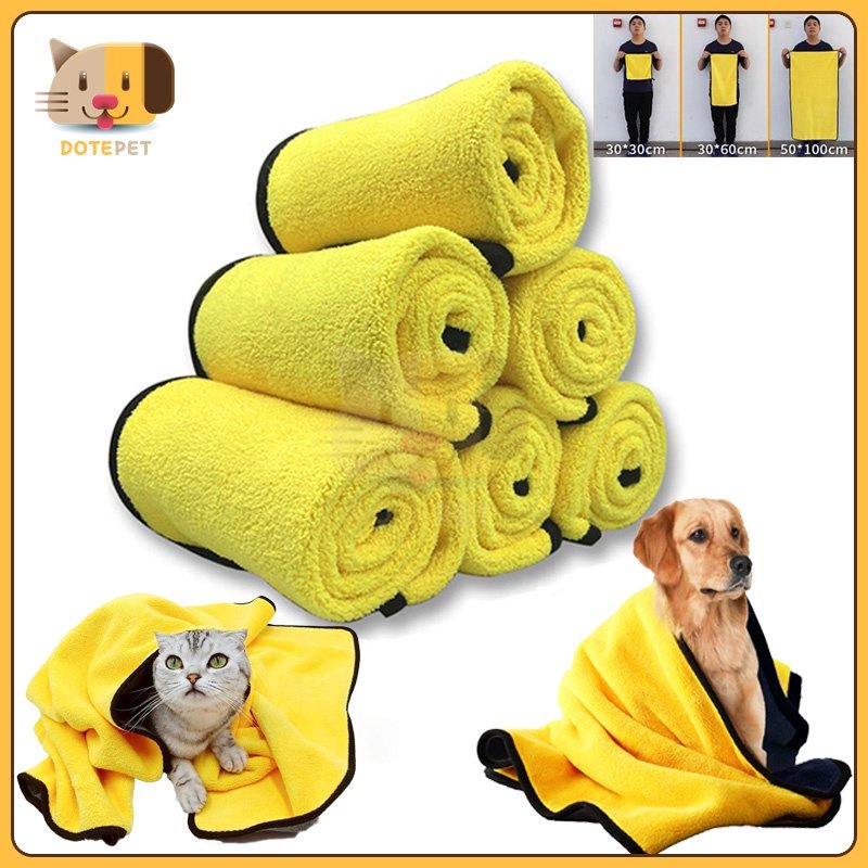 Dog Towel Pet Bath Towel Cat Towel Microfiber Super Strong Absorbing