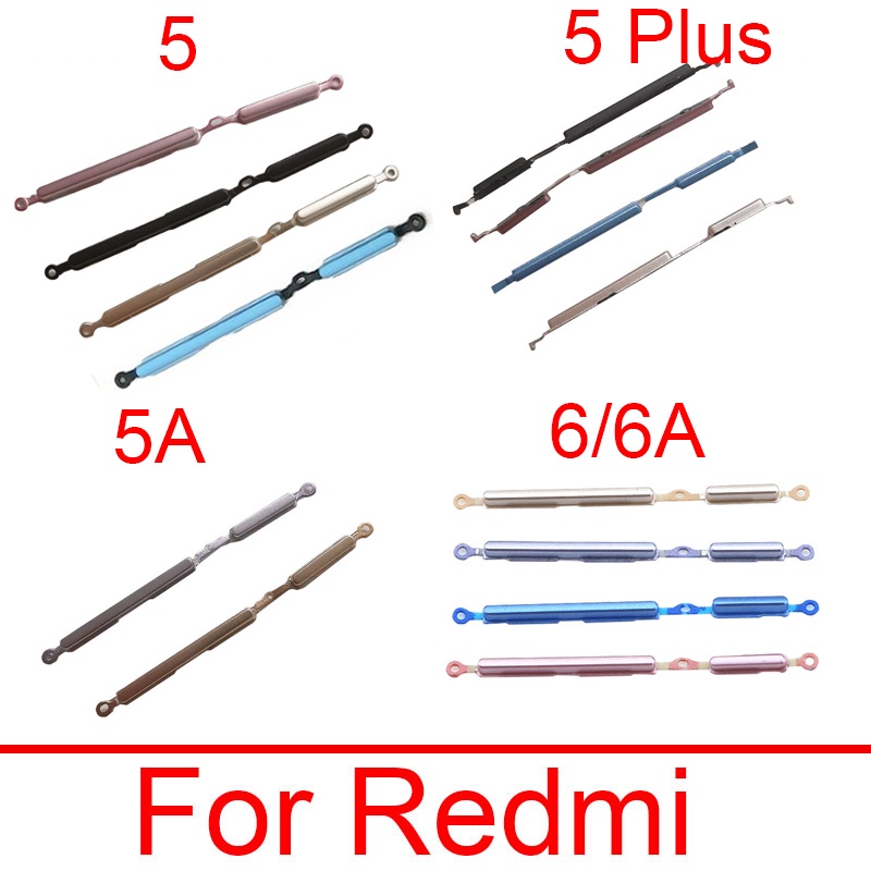 on/off Power Button + Volume Side Key For Xiaomi Redmi 5 5Plus 5A 6 6A ...
