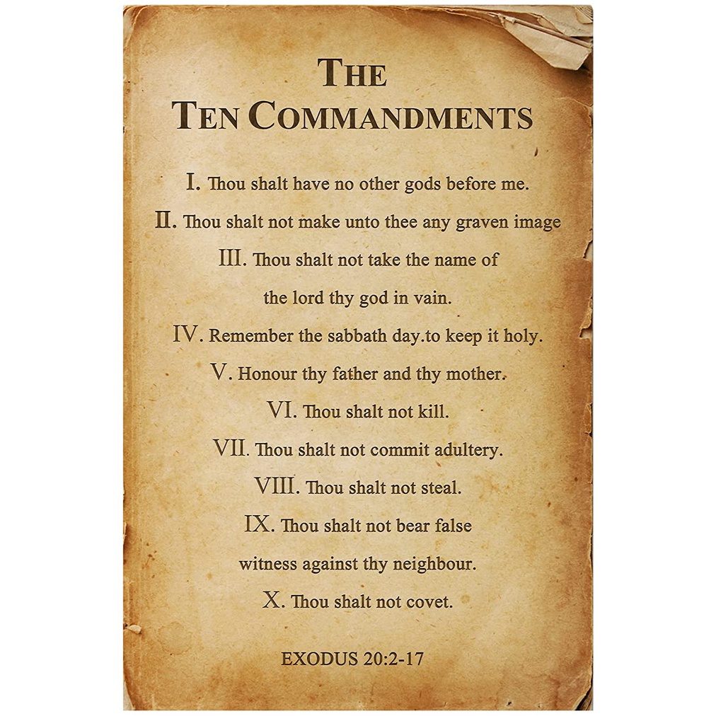 Ten Commandments Murals Bible Scriptures Inspirational Quotes Murals ...