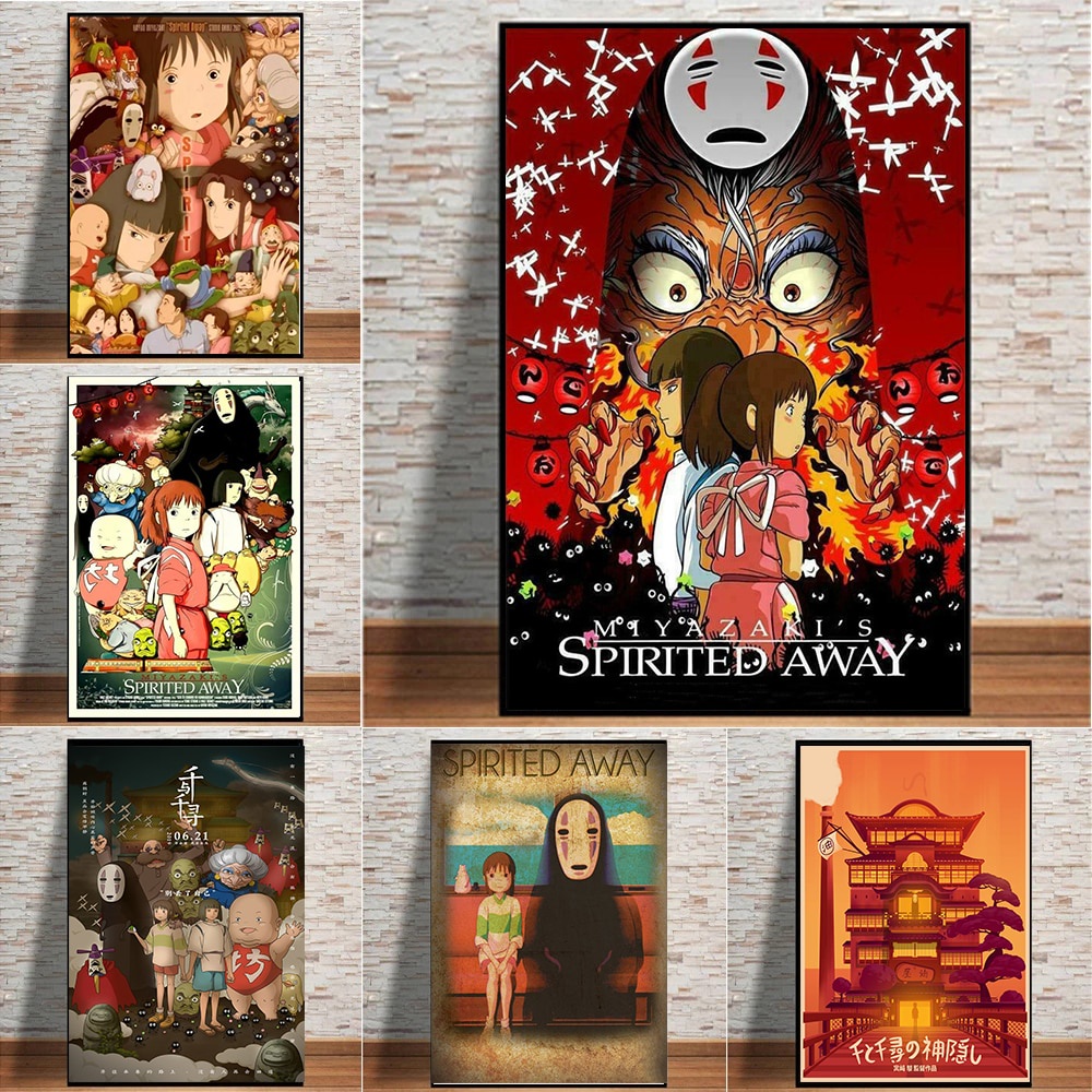 Japanese Anime Spirited Away Canvas Painting Wall Art For Living Room a ...