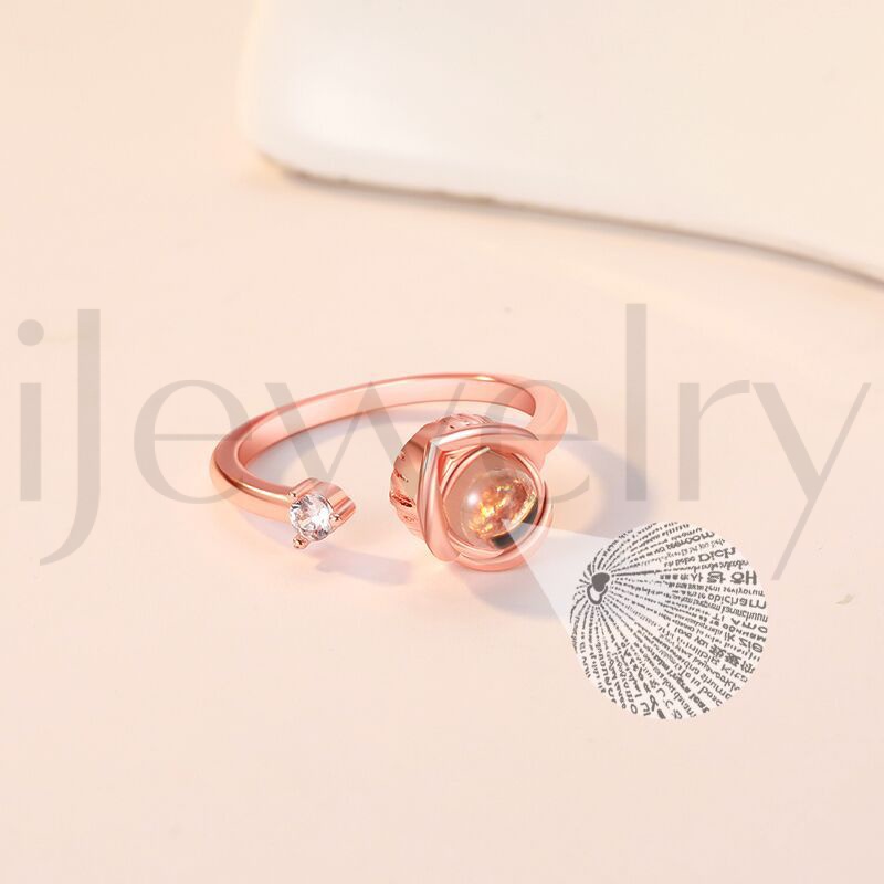 Customizable photo projection rings, friendship ring, customizable ...