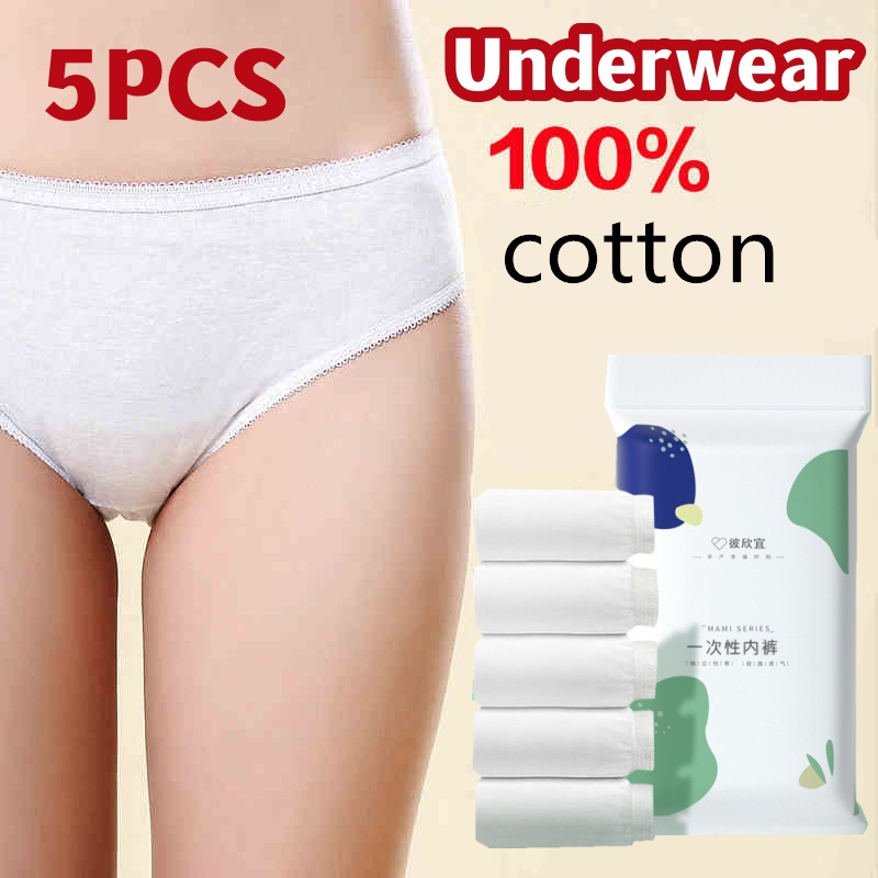 5PCS Disposable Panty For Women Disposable Panty Travel Disposable Panties For Post Partum