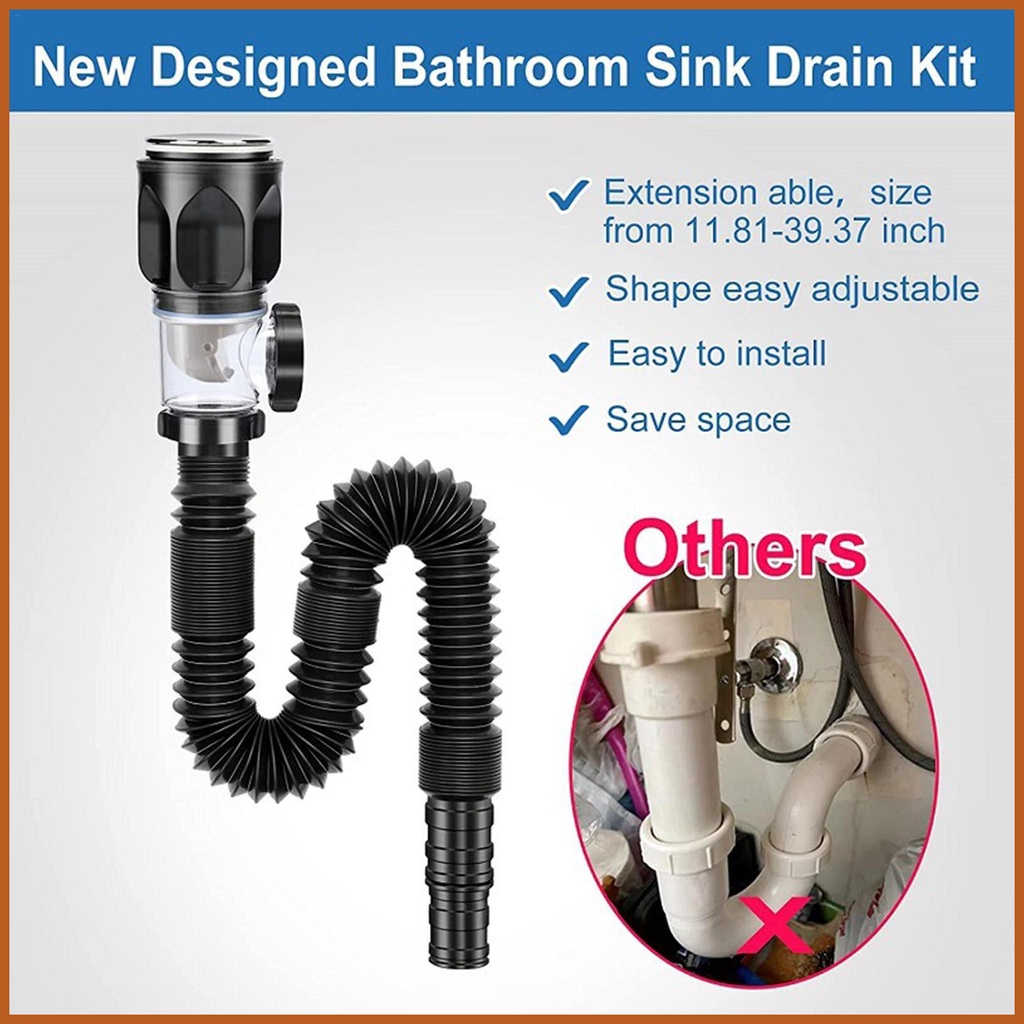 Drain Hose for Sink P-Trap Hose Sink Pipe Sink Extension Drain Pipe ...