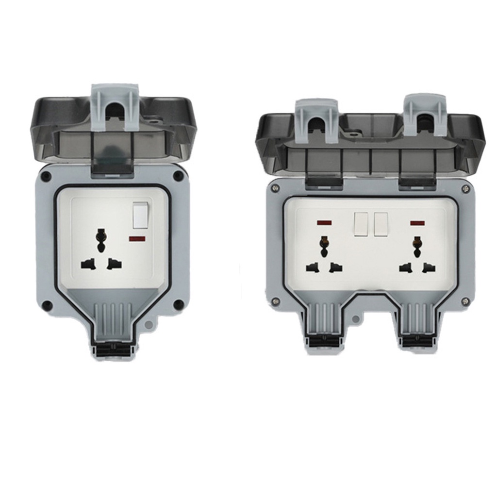 IP66 Waterproof Outdoor Wall Socket Weatherproof Socket Outlet Switch