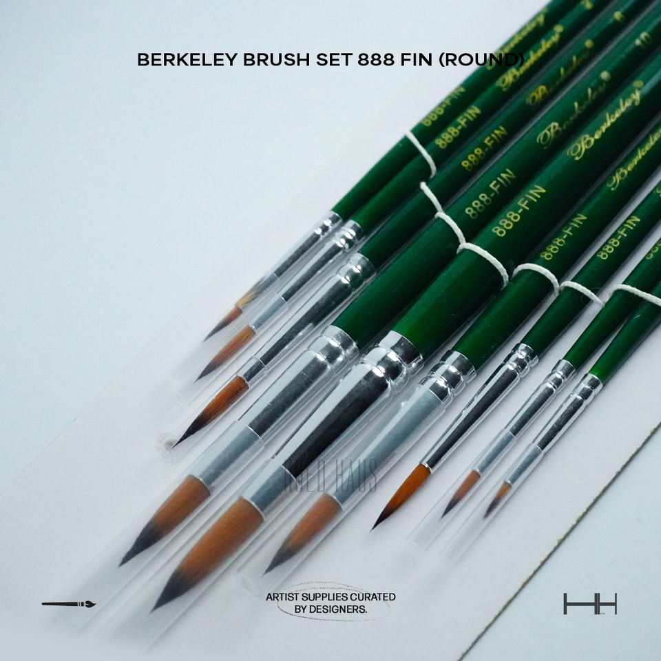 Berkeley 888-FIN Round Paint Brush Set of 9 | Shopee Philippines