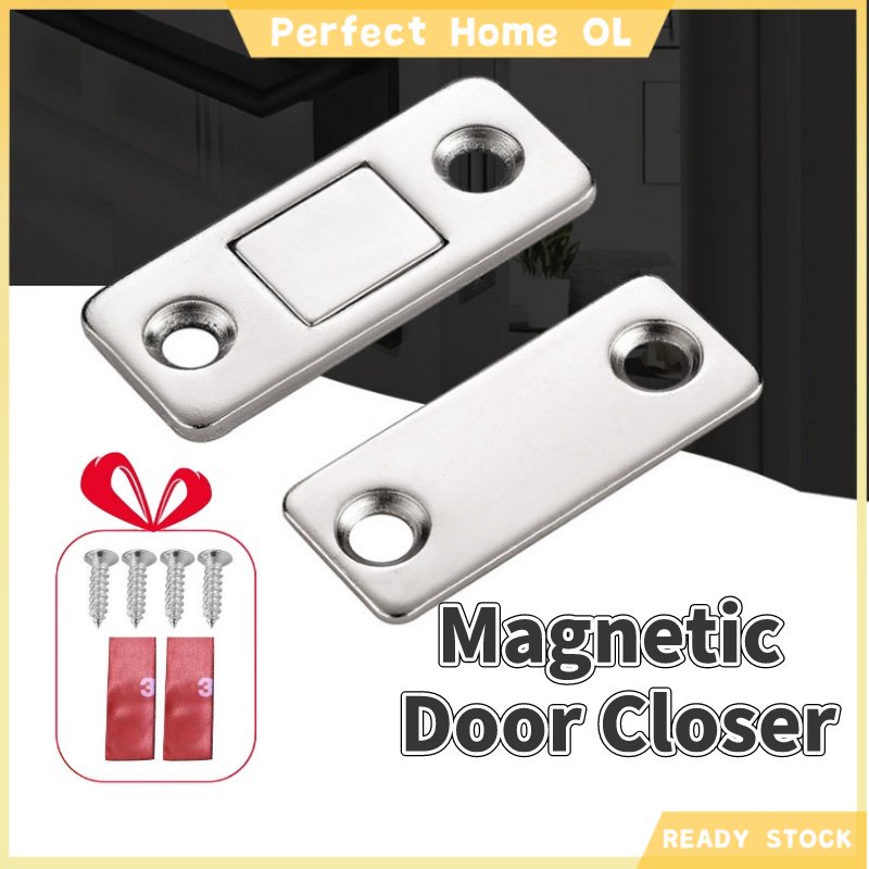 1 Set Strong Door Closer Magnetic Door Catch Latch Anti-Rust Door ...