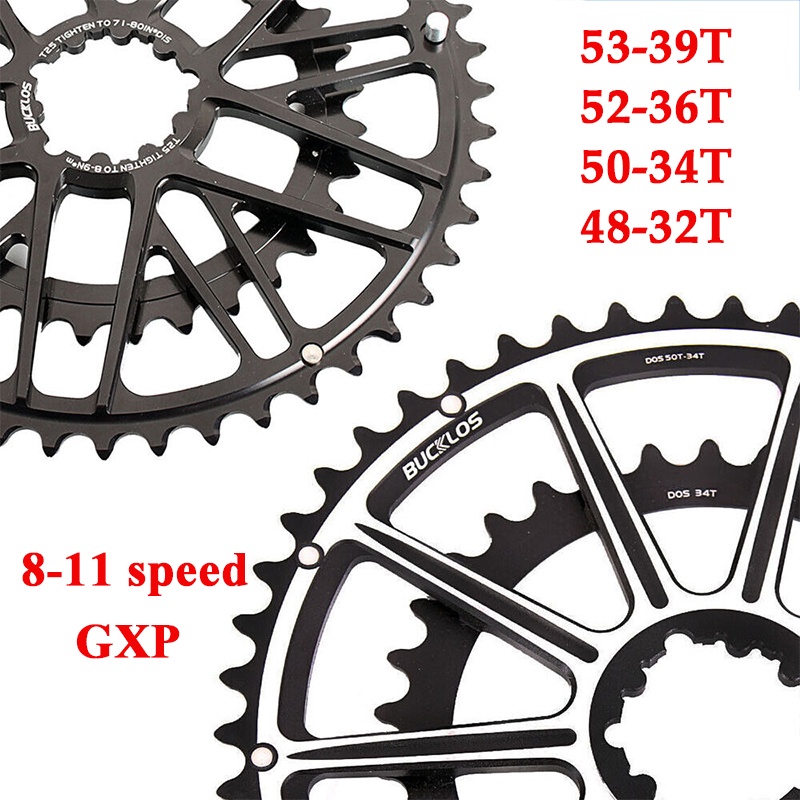 BUCKLOS GXP 53-39T Chainring Direct Mount Chain Ring Double Speed 52T ...