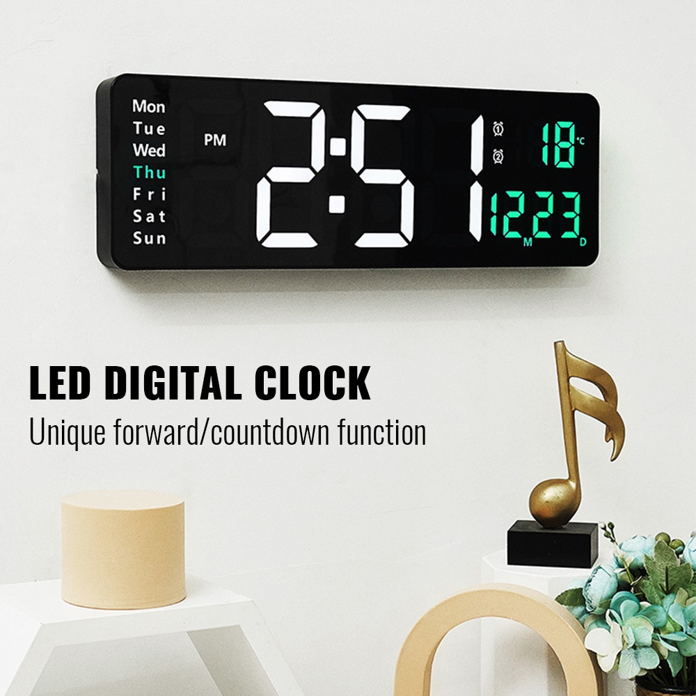 Large screen display clock Nordic digital clock simple living room wall
