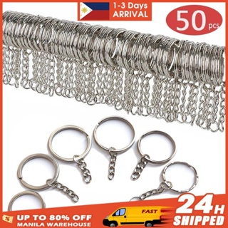 40/60/100PCS Steel Key Rings Chains Split Ring Hoop Metal Loop Accessories  25mm