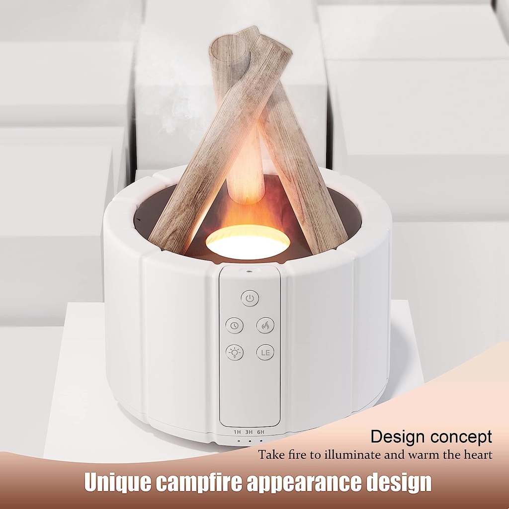 USB Bonfire Flame Fire Humidifier Aroma Diffuser Home Essential Oil ...