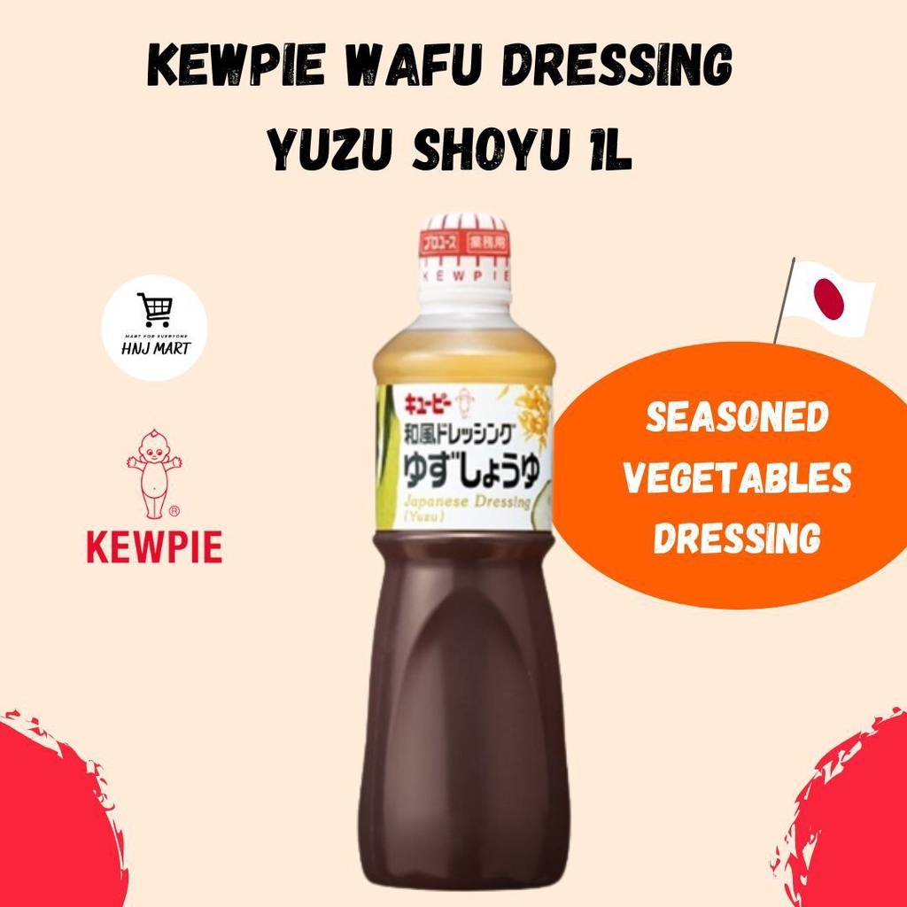 Kewpie Yuzu Soy Sauce Dressing 1L Japanese Yuzu Soy Sauce for Seasoning ...