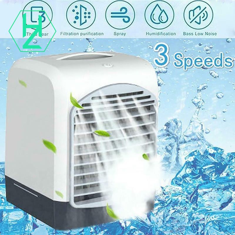 Portable Mini Desktop Air Conditioner USB Small Fan Cooling Humidifier ...