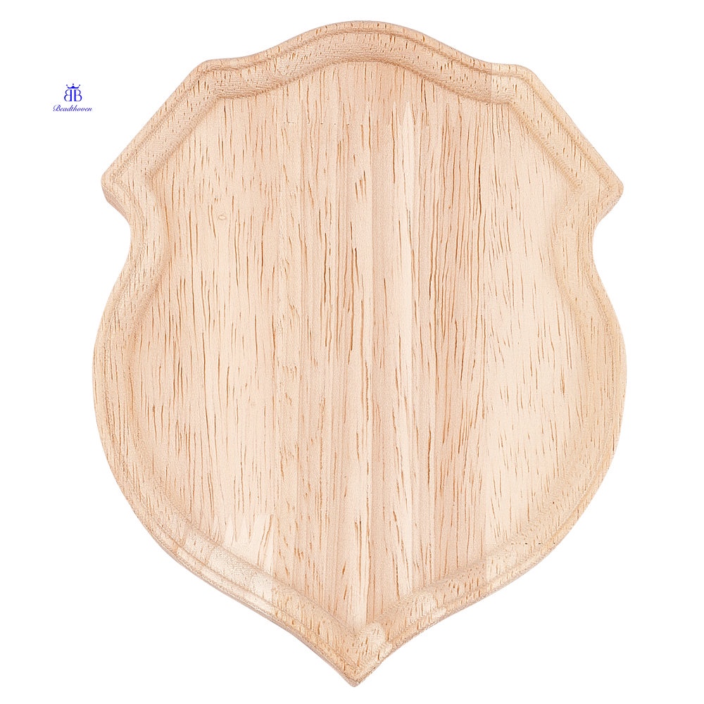 1pc Nature Wood Plaque Unfinished Wooden Plaque 12x15x1.8cm Shield