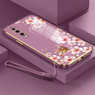 Luxury Square Cute Clover Pink Soft Case For Huawei P20 P30