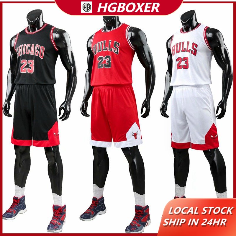 23# Chicago Bulls NBA Sportswear Mesh Basketball Jersey Set Embroidery ...