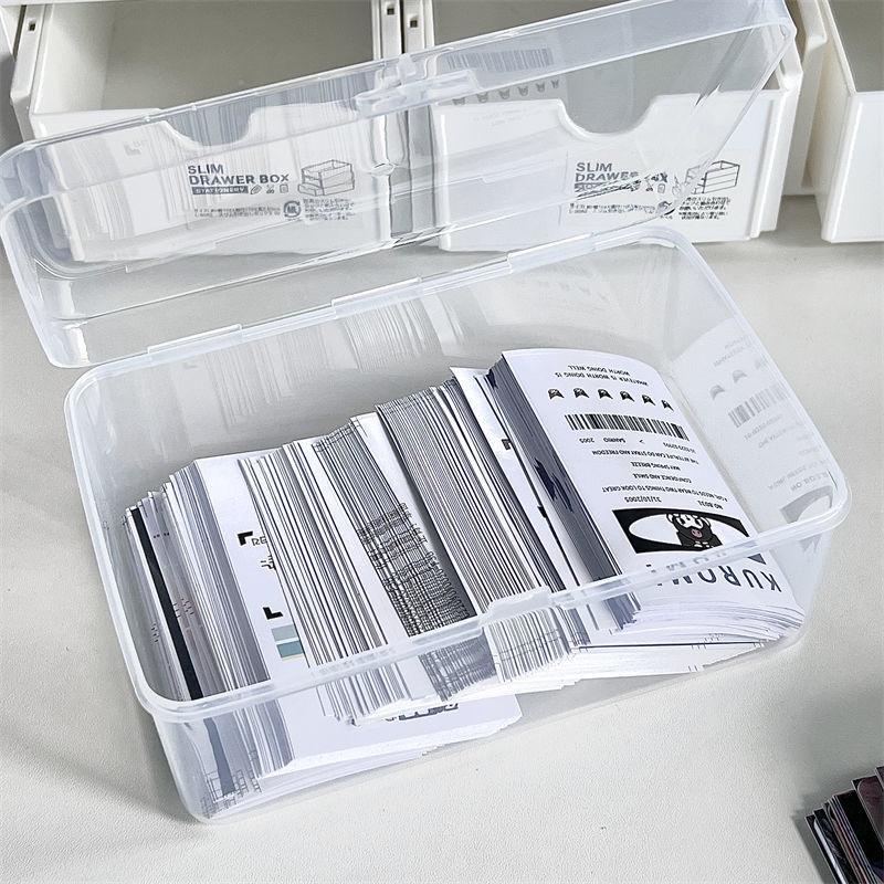 thumbnail image 2 of 1pc Transparent Storage Box Kpop Photocard Box Idol Cards Storage Containers Kpop Album Plastic Stickers Card Organizer Case I.241262981 2 of 14
