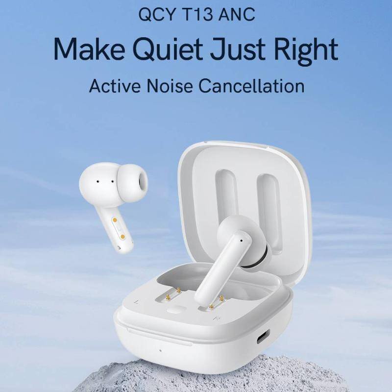 QCY T13 Wireless Bluetooth Earphone with 4 Mics ENC HD Call Headset V5.1  TWS Earphone Touch Control Earbuds Long Standby 40H