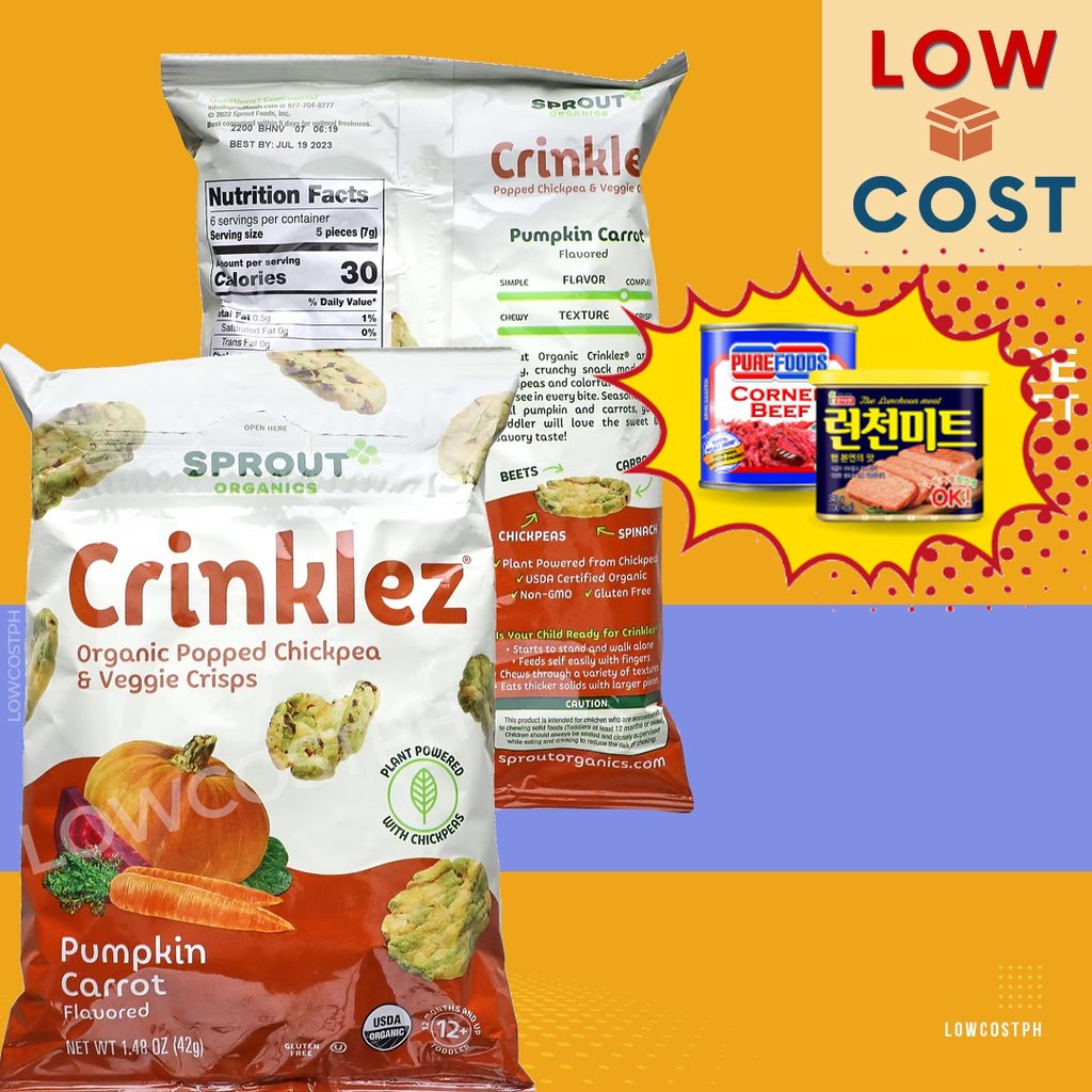 Low Cost PH | Sprout Organic, Crinklez, Popped Chickpea & Veggie Snack ...