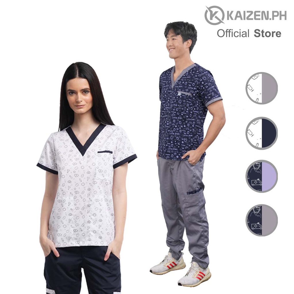 Scrub Suit 3rd Gen KSS3G-02 PRINTED MEDICAL ELEMENTS Invisble Side ...