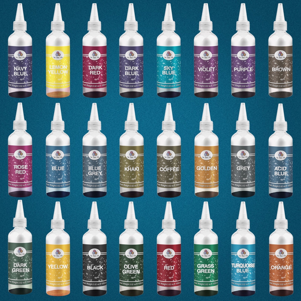 24 color 2g Dye Fabric Dyes Textile Dyeing DIY Garment Tie Dyeing