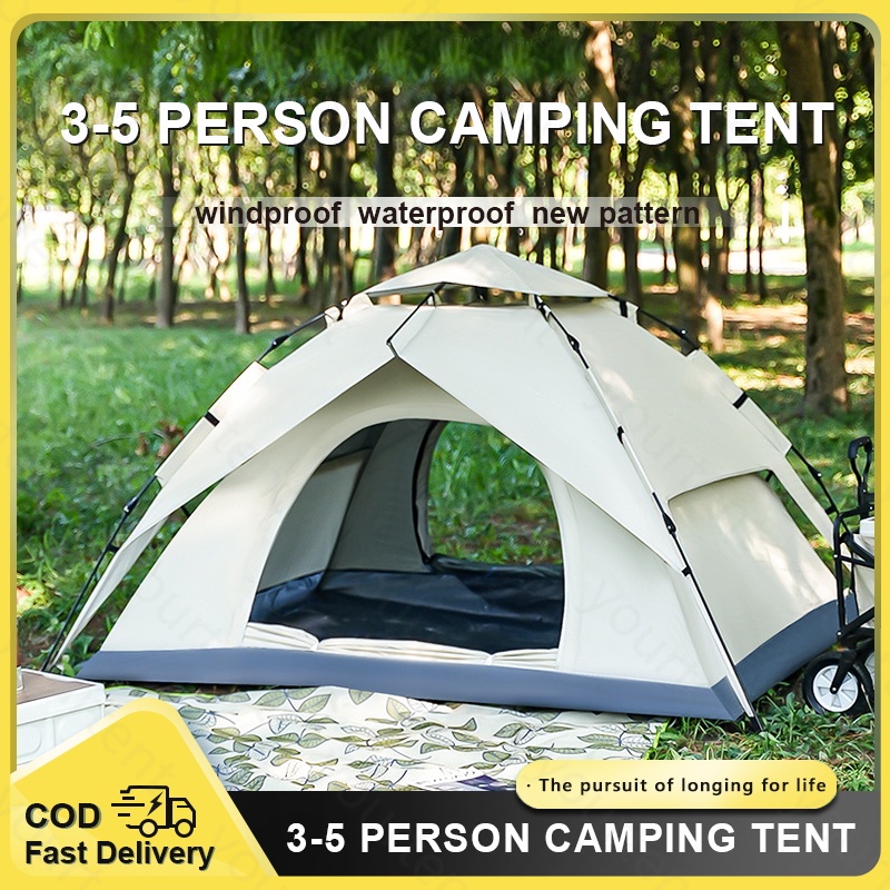 Tent For Camping Waterproof Automatic Outdoor Camping Tent Double-layer ...