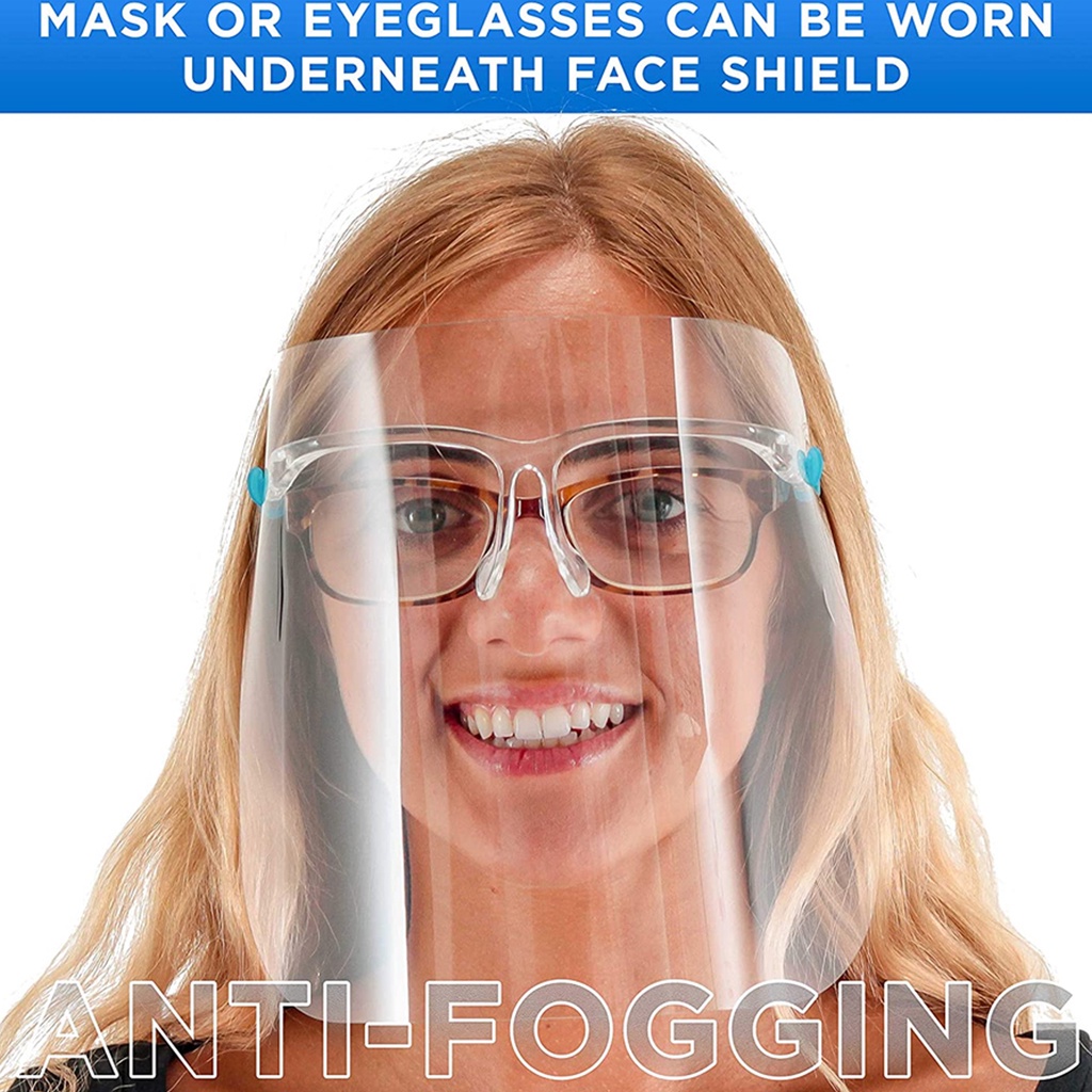 MLS World Safety Face Shields with Glasses Frames Ultra Clear ...