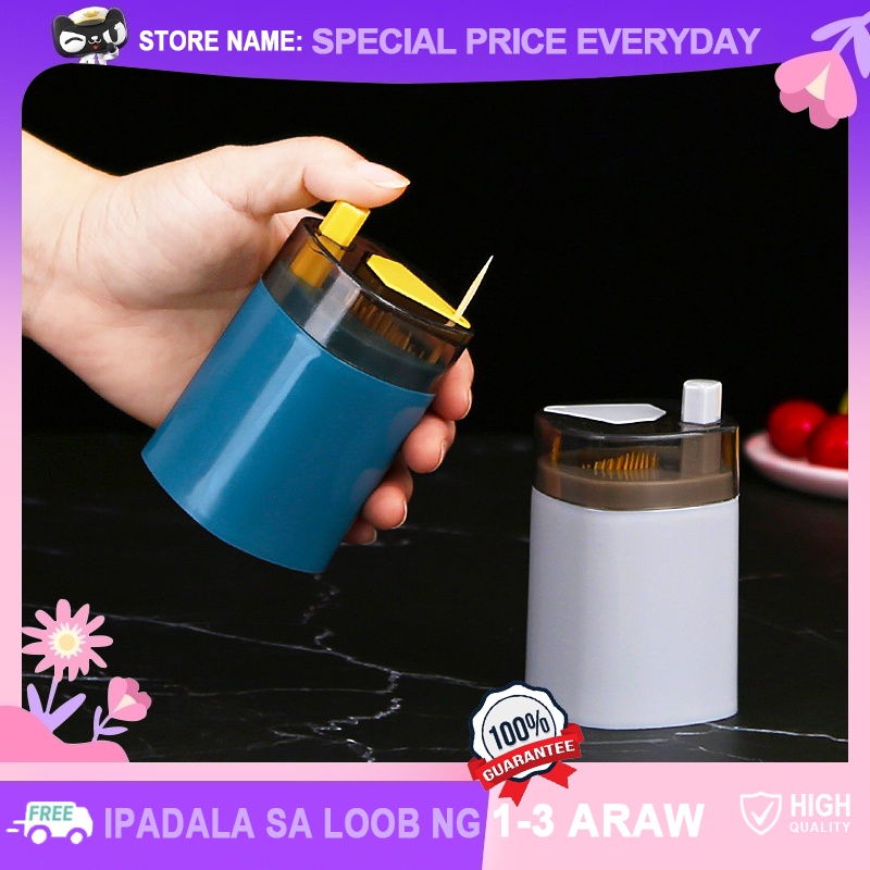 Japanese Style Toothpicks Holder Press Type Automatic Popup Toothpick