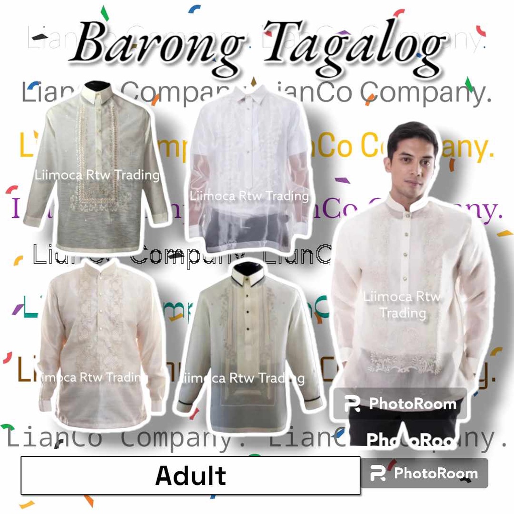 LIANCO'S/QUALITY BARONG TAGALOG/FORMAL ATTIRE//SMOKE//ORGANZA//WITH ...