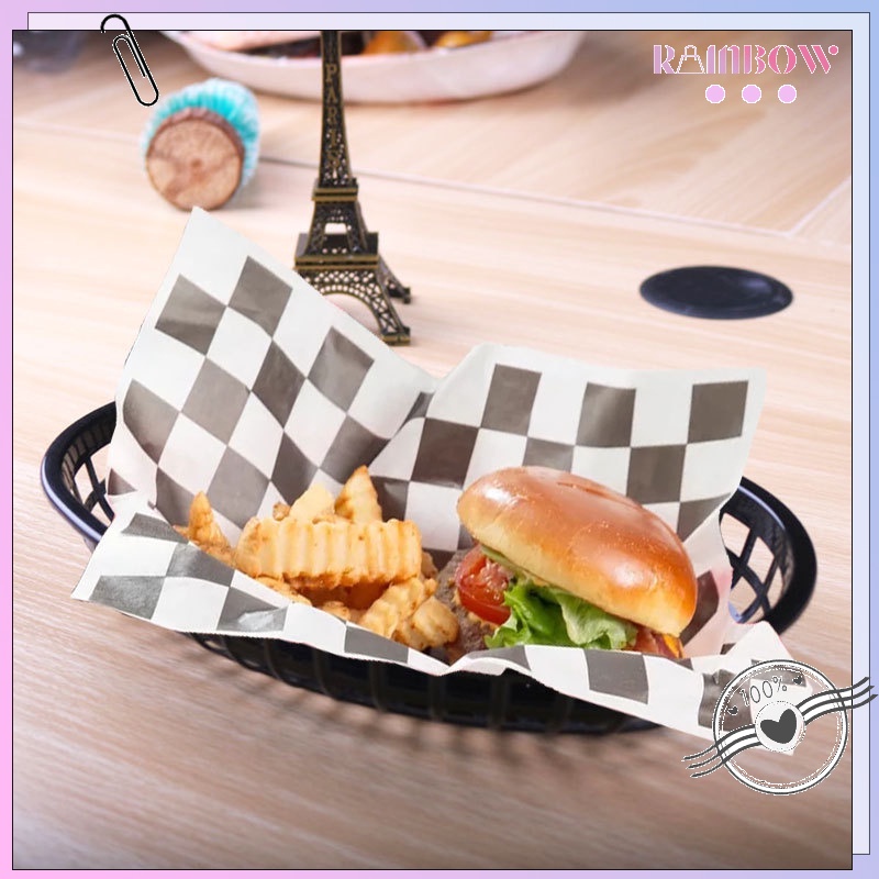 12Pcs Plastic Food Tray Basket Restaurant French Fries Tray Hot Dog