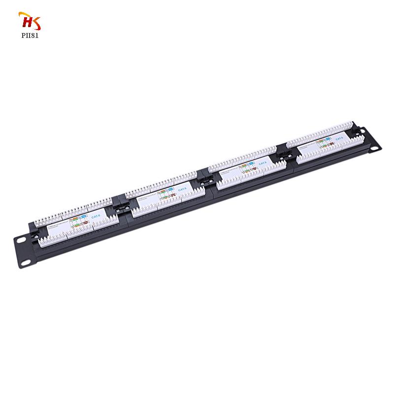UTP 24 Port Rj45 Patch Panel Rack Cable Wall Mounted Bracket Connector ...