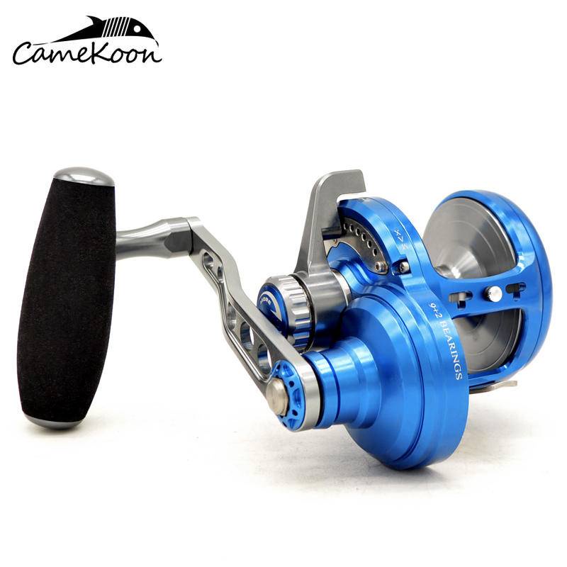CAMEKOON DL50N Narrow Spool Saltwater 5.3:1 Max Dragging Power 32 kg 9 ...