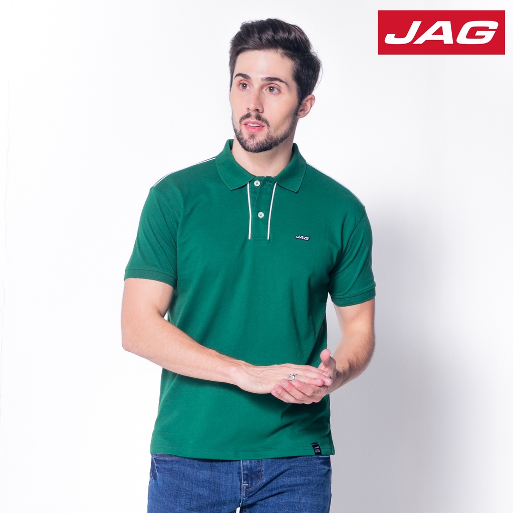 Jag Men's Basic Sport Shirt - Classic Casual Polo for Everyday Wear ...