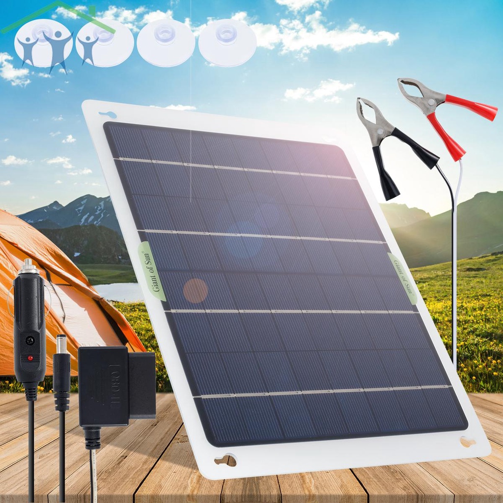 Portable Solar Panel Kit 12V Waterproof Solar Trickle Charger Battery ...