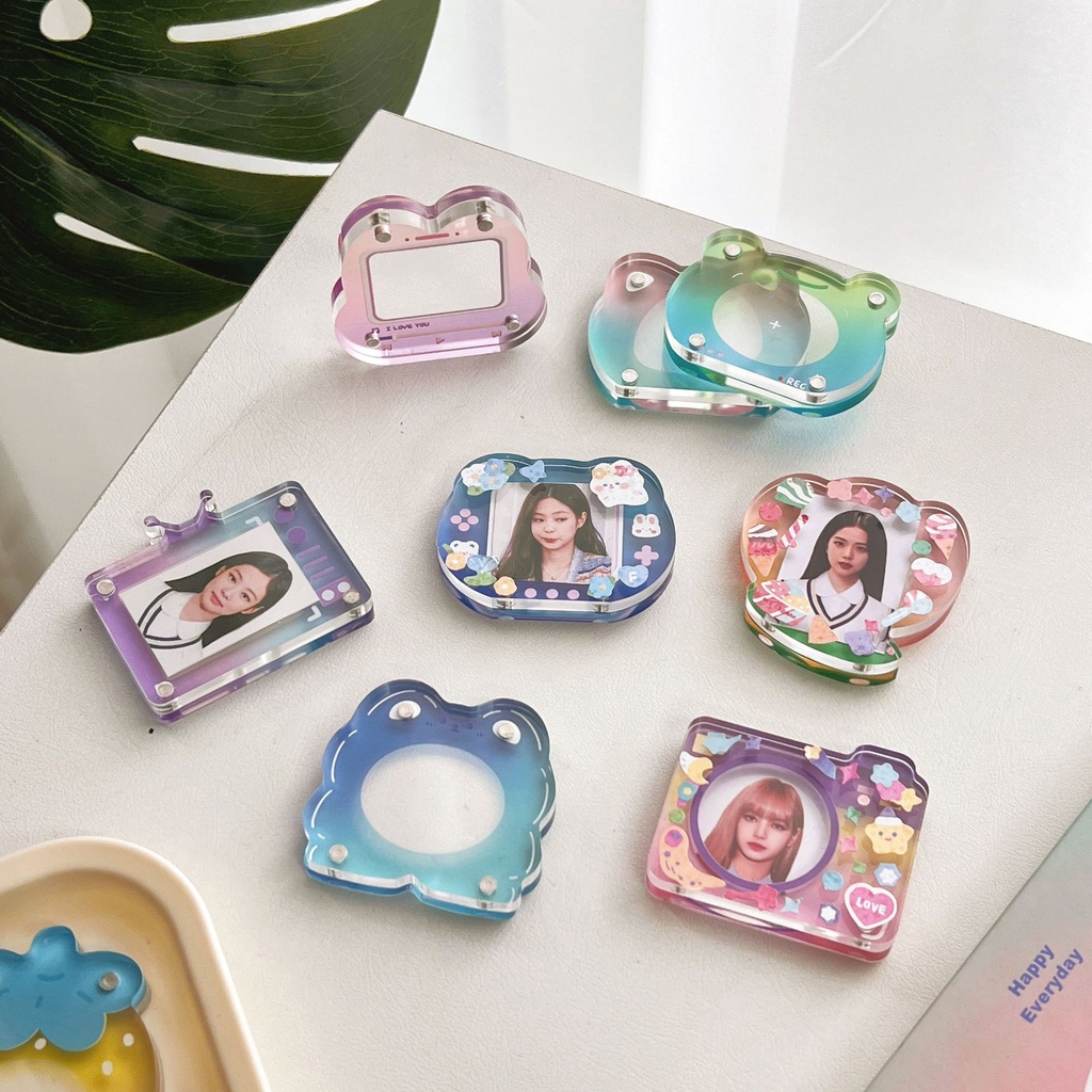 Transparent Acrylic Gradient Card Brick Magnetic Photo Frame ...