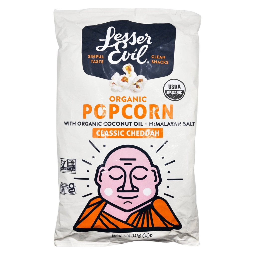 [DXD] Lesser Evil Organic Popcorn Classic Cheddar (142g) Shopee