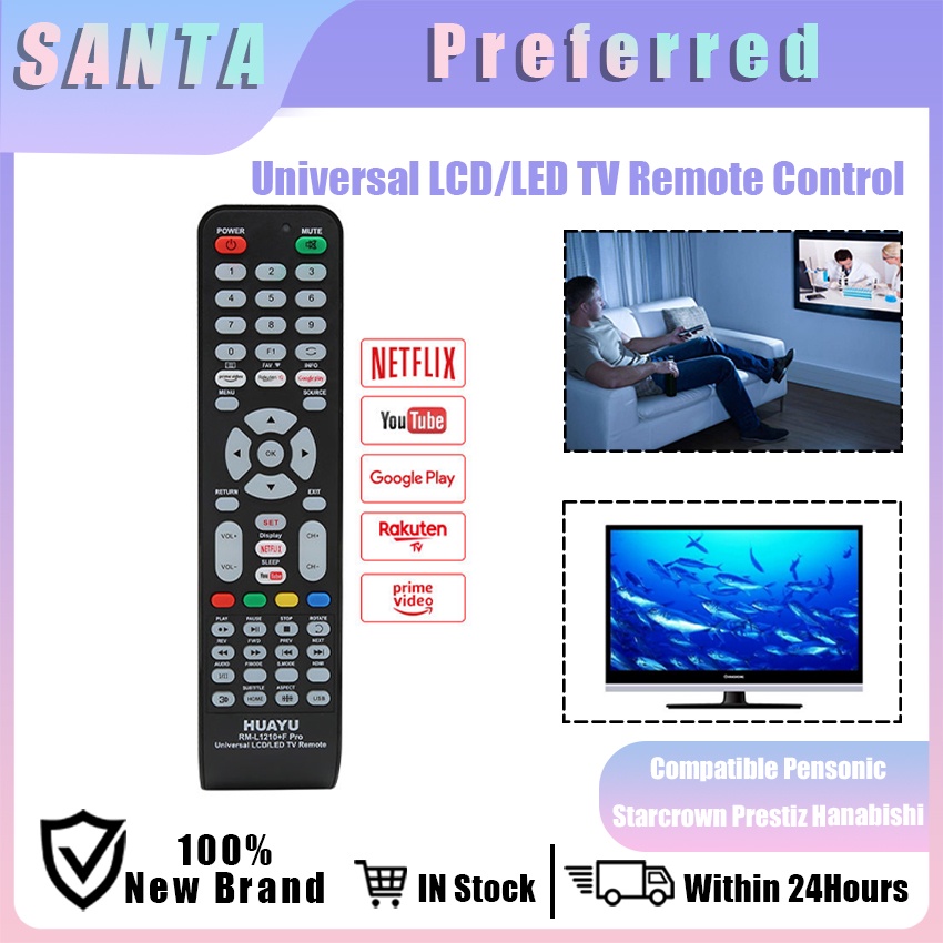 Huayu Universal LCD/LED TV Remote Control Compatible for Pensonic ...