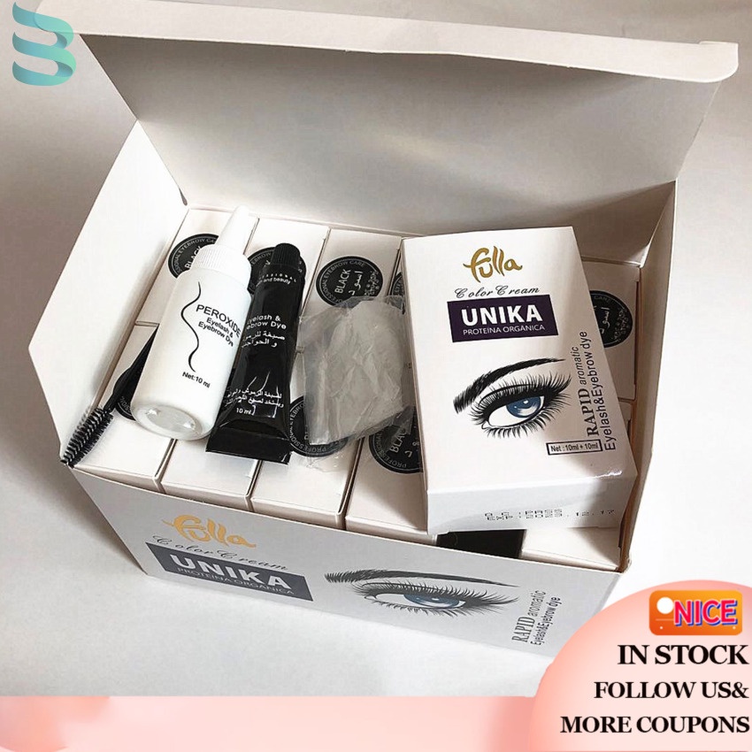 1 Set Eyebrow Dye Kit Eyelashes Cream Professional Natural Plant Color