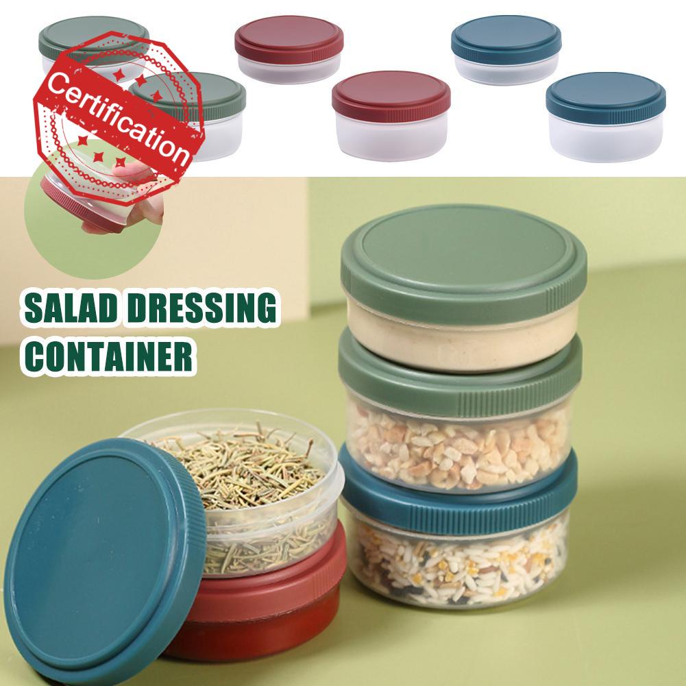 Salad Dressing Container Glass Small Condiment Container With Lids