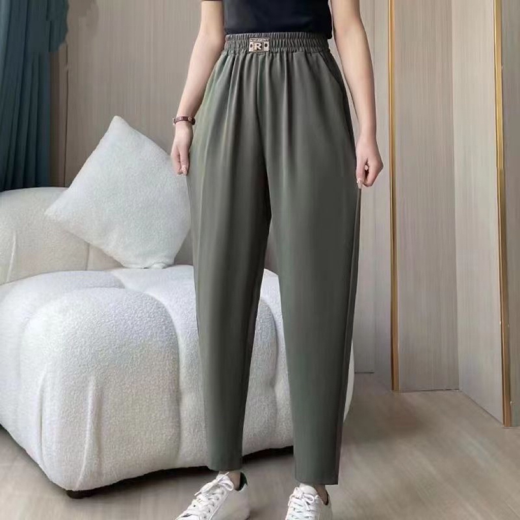 Ginza6 Plus over size Cotton and Linen Casual Pants Women's Trousers ...