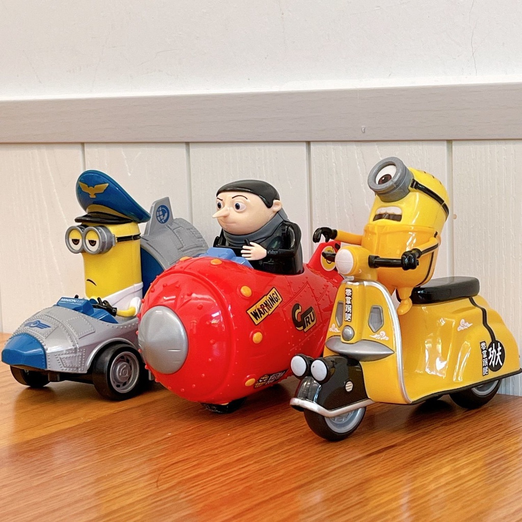 Minions Inertia toy car, Kevin's rocket car, Minions motorcycle ...