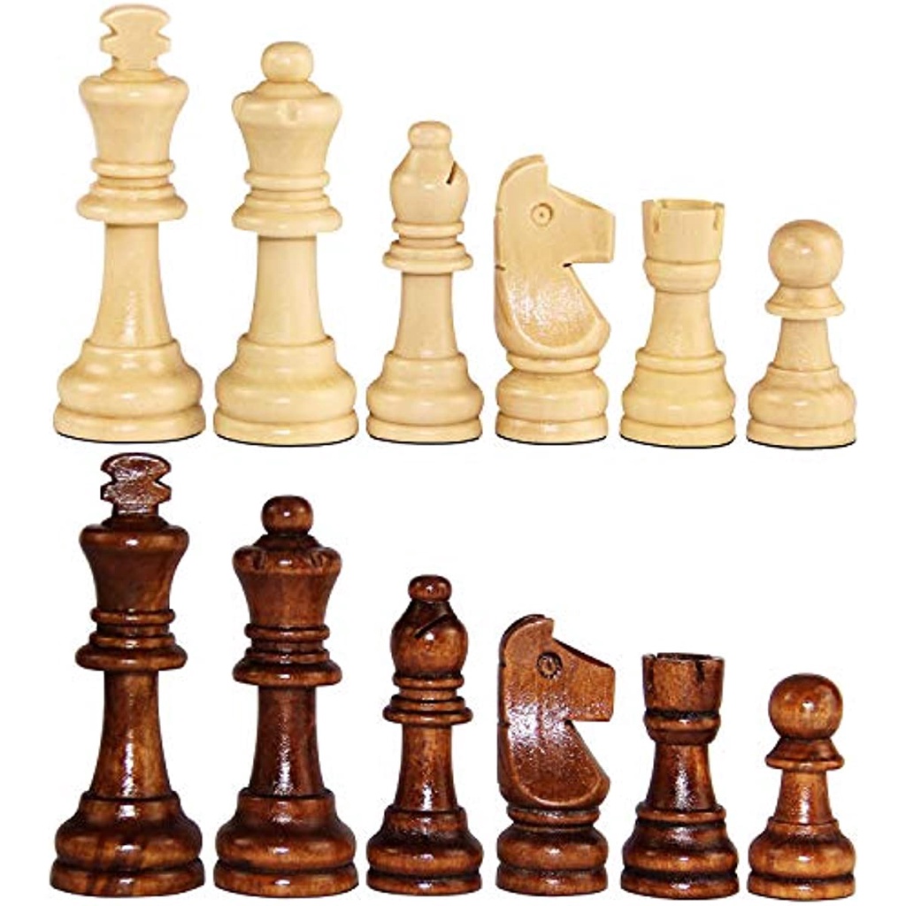 8CM King Figures Chess Game Solid Wooden Chess Pieces Tournament ...