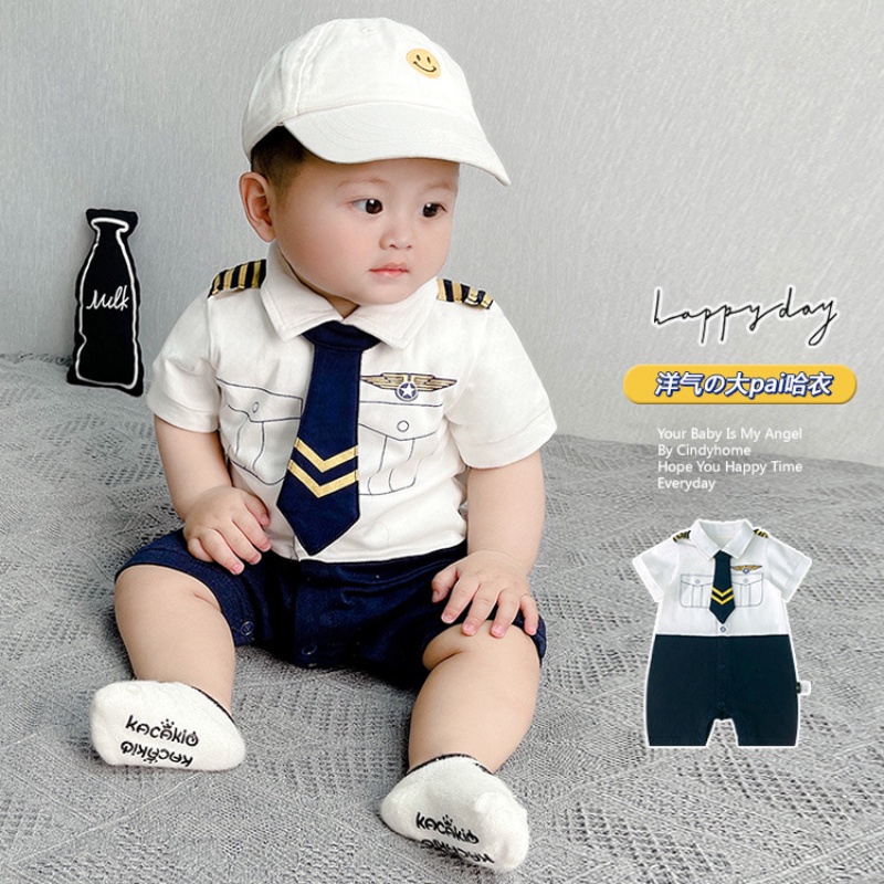 New Pilot Costume for Baby Boy Pilot Uniform Terno Fashion Cotton Shirt ...